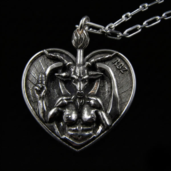Baphomet Heart - Double sided pendant