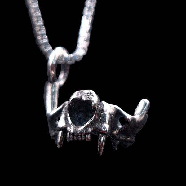 Cat Skull Jawbone pendant