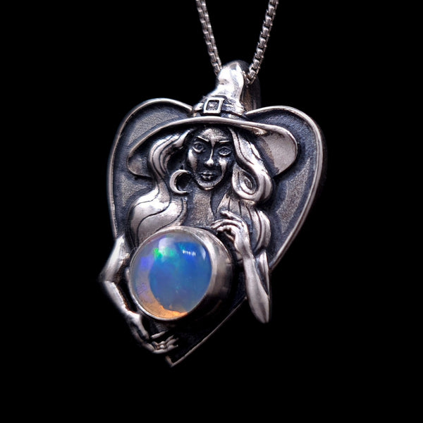 Crystal Ball Witch pendant