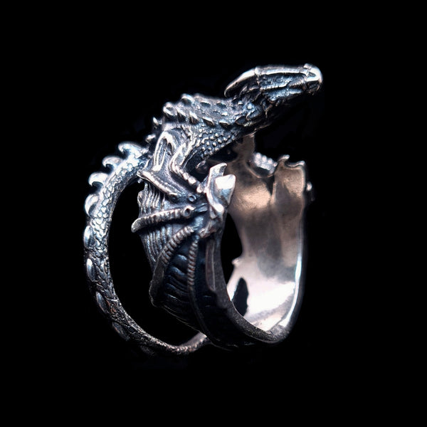 Dragon Ring - Wrapped Tail Band