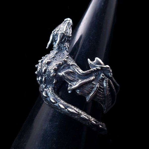 Dragon Ring - Wrapped Tail Band
