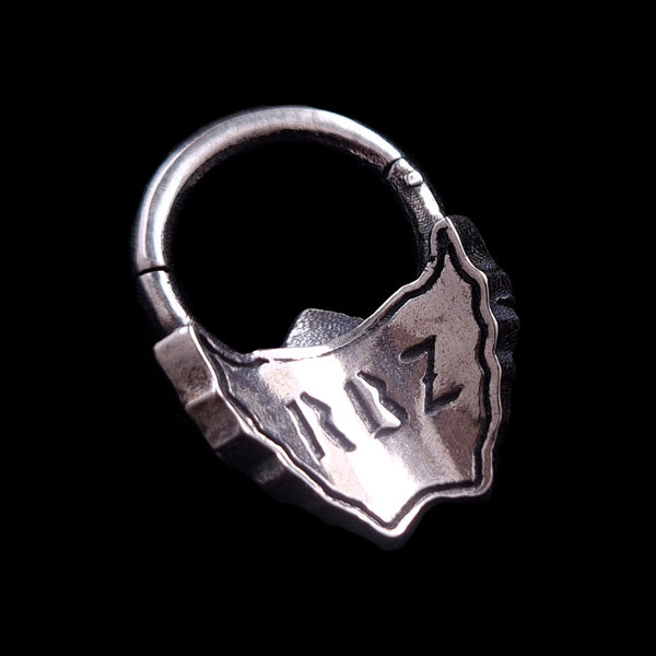 Samurai Oni mask septum ring