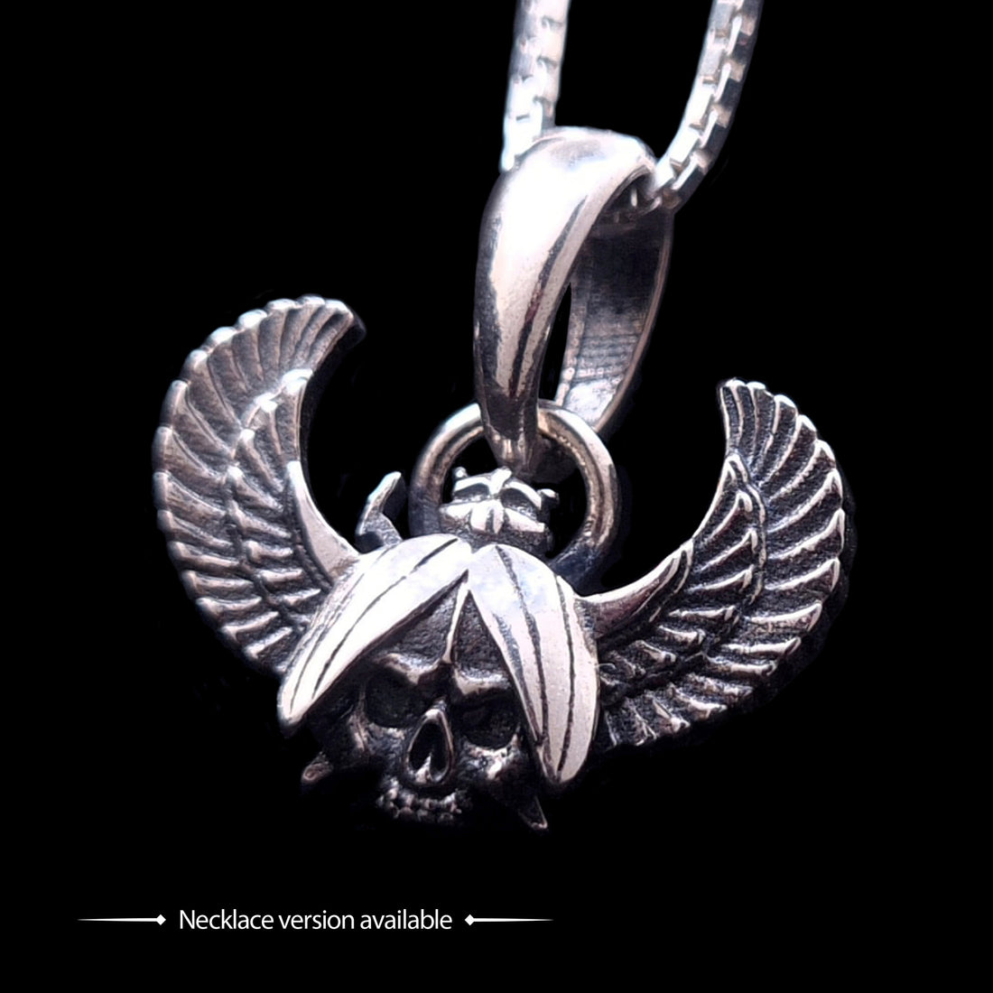 Skull Scarab septum ring