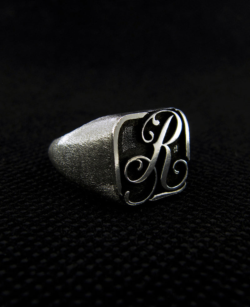 Letter "R" signet ring